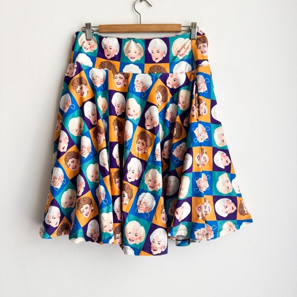 Golden Girls Print Buttery Soft Skater Style Skirt M/L - Picture 3 of 5